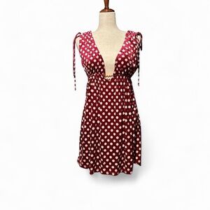 Closet Red and White Polka Dot Dress
